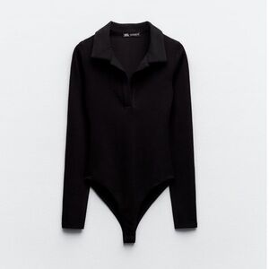 Zara polo collar interlock body suit